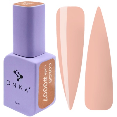Frasco de verniz de unhas DNKA cor nude rosa com código #0007