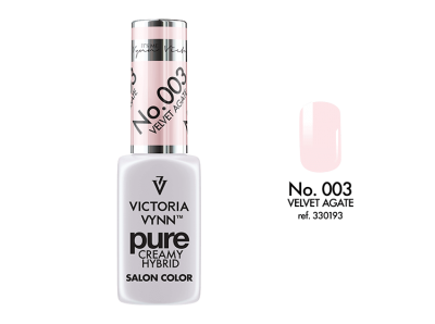 Frasco de verniz de unhas rosa claro da Victoria Vynn Pure Creamy Hybrid