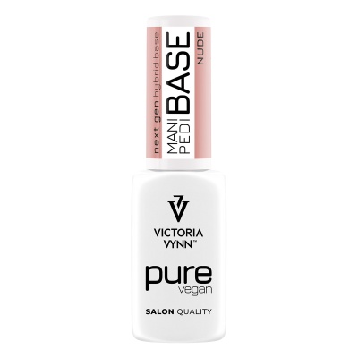 Frasco branco de verniz para unhas Victoria Vynn pure vegan com tampa rosa
