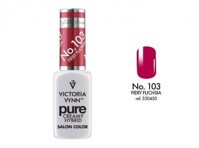 Frasco de verniz para unhas Victoria Vynn Pure Creamy Hybrid No. 103 Fiery Fuchsia