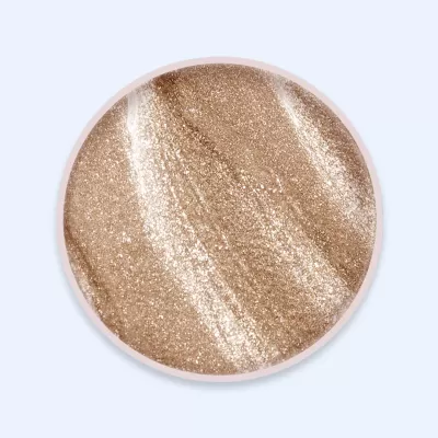 Textura brilhante dourada em fundo branco circular