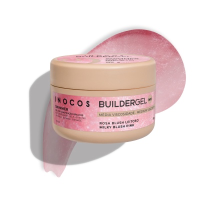 Gel para unhas rosa blush leitoso INOCOS BUILDERGEL MV