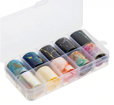 Conjunto de 6 rolos de papel de transferência para unhas com padrão decorativo