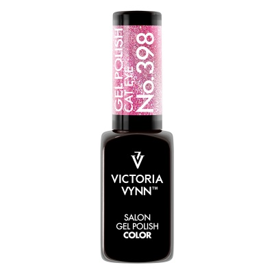 Frasco de verniz de unhas em gel rosa glitter Victoria Vynn