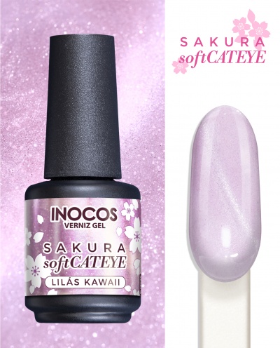 Verniz gel lilás da INOCOS com amostra da cor e texto de identificação