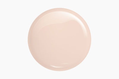 Amostra de cor creme claro brilhante sobre fundo branco.