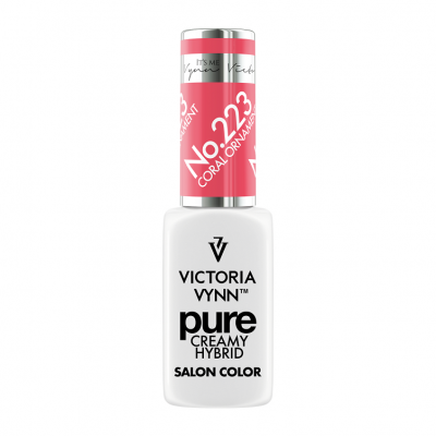 Frasco de verniz de unhas Victoria Vynn Pure Creamy Hybrid cor Coral Ornament No.223
