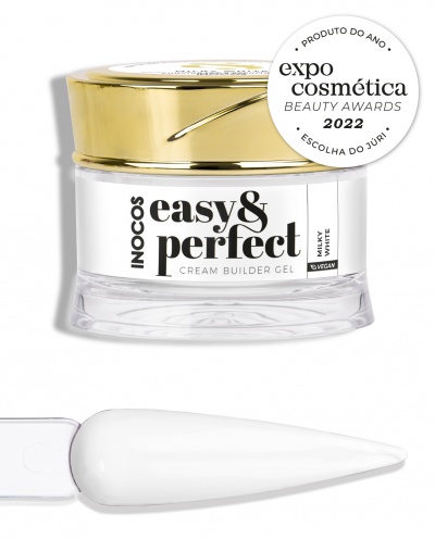 Gel construtor de unhas Inocos easy&perfect com colher aplicadora