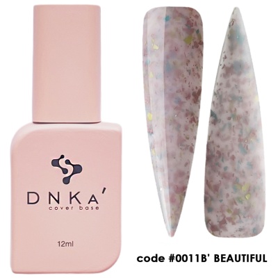Verniz de unhas DNKA e amostras de unhas marmoreadas multicoloridas