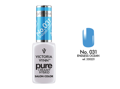 Esmalte de unhas Victoria Vynn Pure Creamy Hybrid Salon Color número 031 Endless Ocean com cor azul brilhante