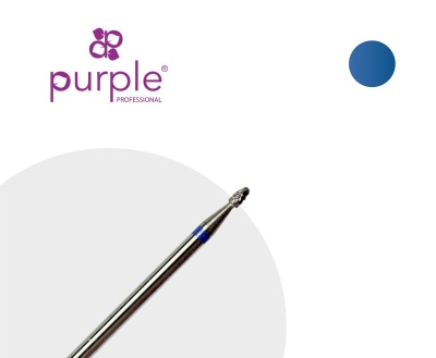 Broca metálica com detalhe azul e logotipo Purple Professional