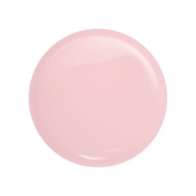 Gota redonda de verniz rosa claro brilhante sobre fundo branco