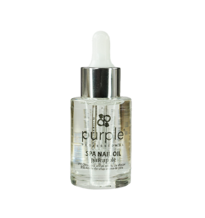 Frasco de óleo para unhas transparente com aplicador de pipeta e tampa branca