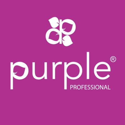 Logotipo roxo e branco da marca purple PROFESSIONAL