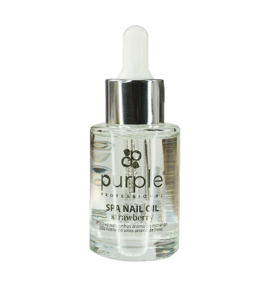 Frasco de óleo para unhas SPA NAIL OIL Purple aroma morango com conta-gotas