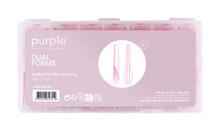 Caixa de formas para unhas rosa da marca purple Professional