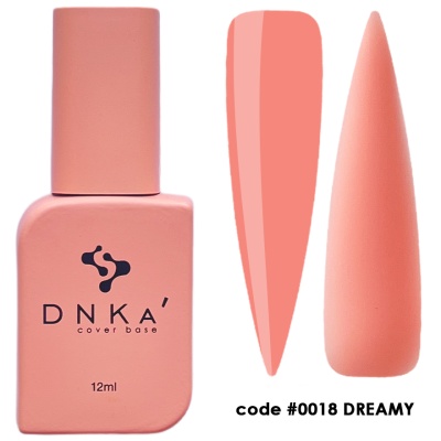 Frasco de verniz para unhas DNKA rosa coral com código 0018 DREAMY