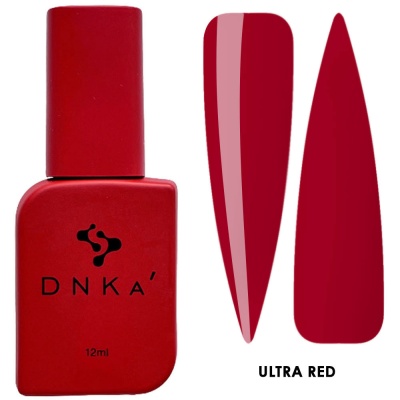 Esmalte de unhas DNKA vermelho com amostras de cor ULTRA RED