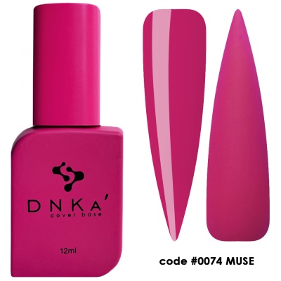Verniz de unhas rosa da marca DNKA' com duas amostras de cor.