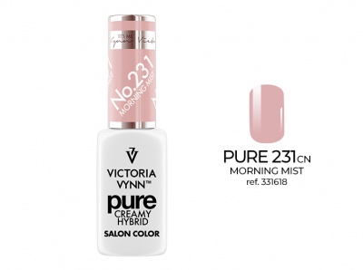 Frasco de verniz de unhas Victoria Vynn Pure Creamy Hybrid cor rosa No.231 Morning Mist.