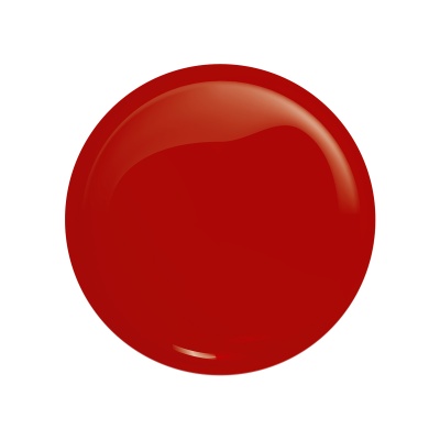 Globo vermelho liso brilhante em fundo branco