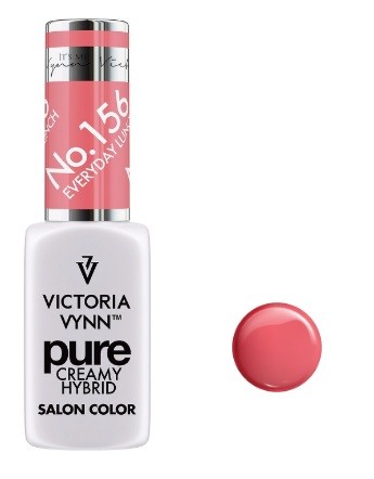 Verniz de unhas Victoria Vynn coral, pure Creamy Hybrid, número 156.