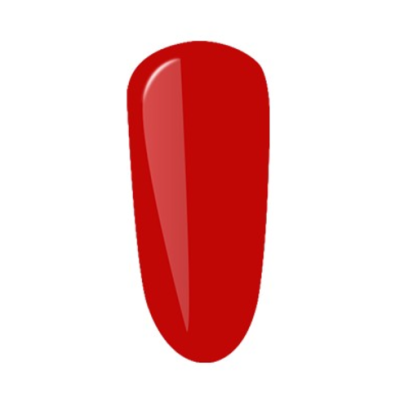Unha postiça vermelha brilhante com formato arredondado