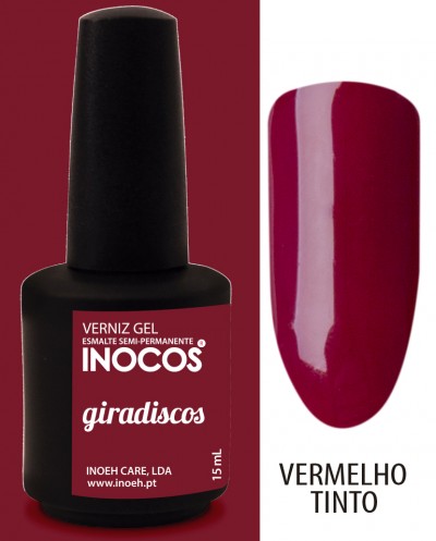 Verniz gel semi-permanente Inocos cor vermelho tinto