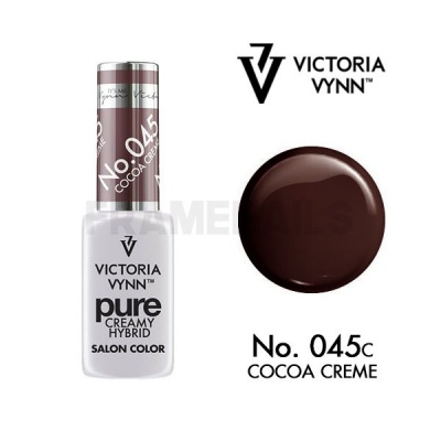 Esmalte de unhas Victoria Vynn Pure Creamy Hybrid cor Cocoa Creme com amostra de cor