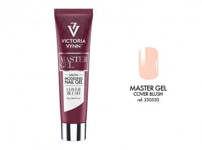 Tubo de gel para unhas Victoria Vynn Master Gel cor blush com amostra da cor.