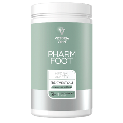 Frasco branco de tratamento de sal Pharm Foot Victoria Wynn