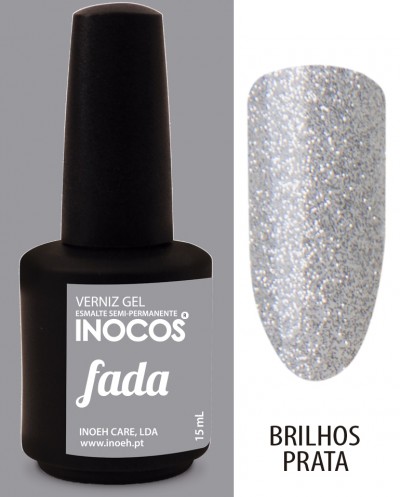 Verniz gel Inocos fada com brilho prata