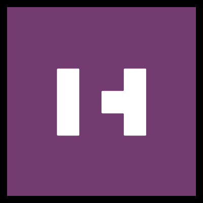 Símbolos brancos em fundo roxo