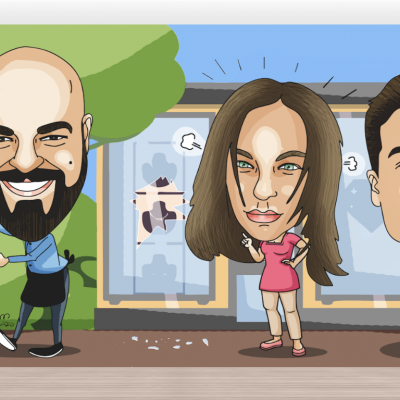 Caricatura&#x20;em&#x20;Vinil&#x20;Autocolante