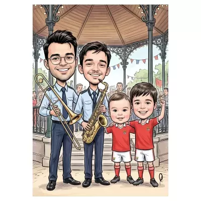 Caricatura&#x20;de&#x20;Grupo&#x20;Personalizada
