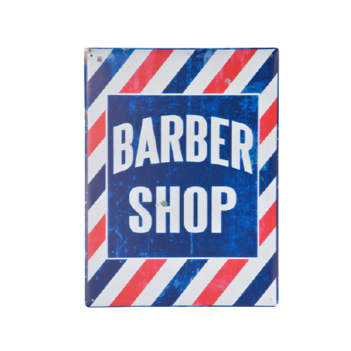 Placa Metálica para Barbearia