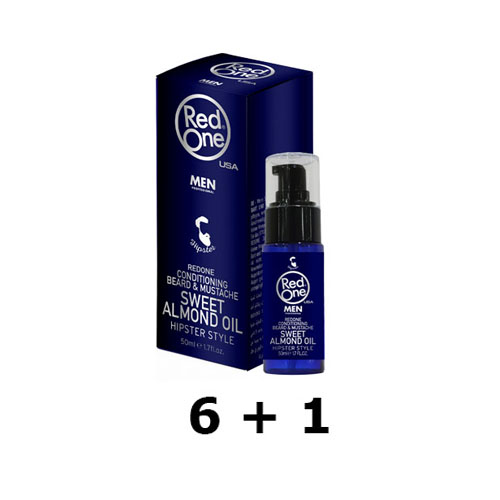 Óleo barba & bigode Amêndoa Red One 50ml (6+1)