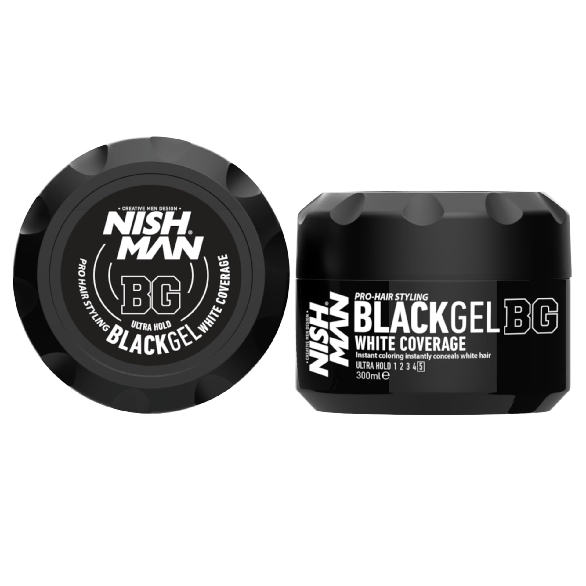 Black Gel  White Coverage BG Nishman 300ml