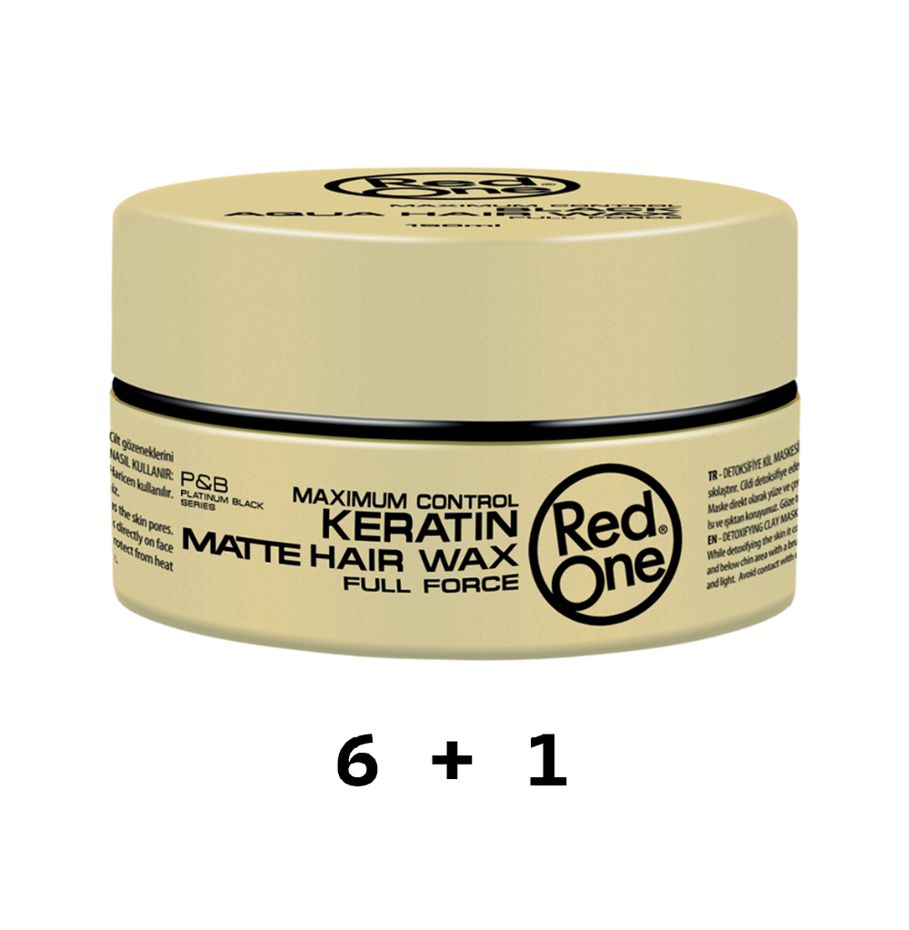 RED ONE Wax Matte Queratina 150ml (6+1)