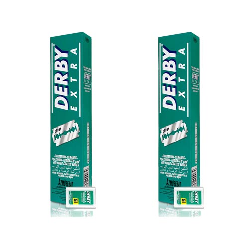 Lâminas Derby 100 lâminas - 2 Caixas ( 200 lâminas)