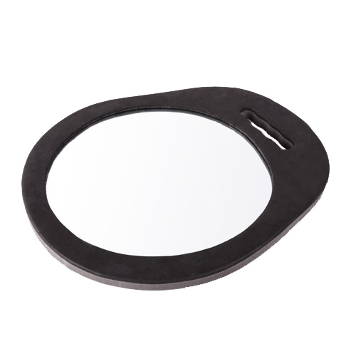 Espelho inquebrável redondo preto