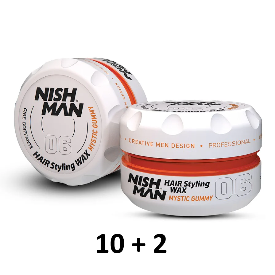 Cera Nishman Hair Styling Wax 06 Mystic Gummy 150 ml (10+2)