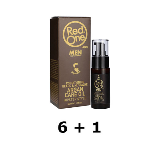 Óleo barba & bigode Argão Red One 50ml (6+1)