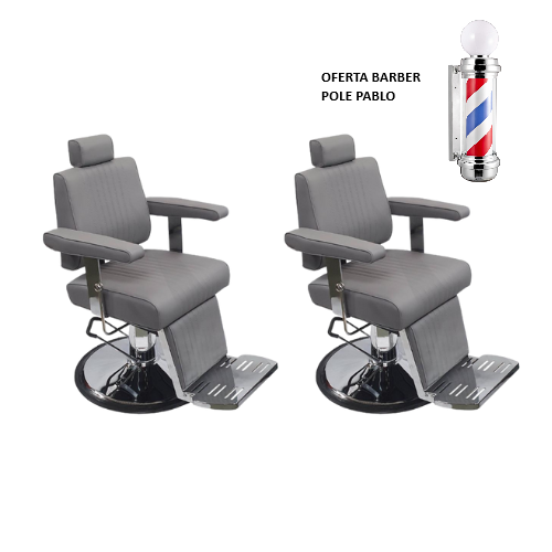 Conjunto cadeiras de Barbeiro Cut + Oferta Barber Pole Pablo