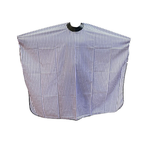 Penteador às riscas com gola