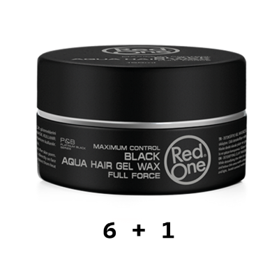 Pote preto de gel de cabelo Red One Aqua Hair Gel Wax Full Force