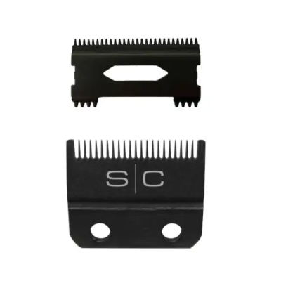 Lâminas de máquina de cortar cabelo pretas com texto S|C