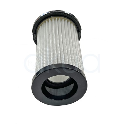 Filtro cilíndrico branco e preto para aspirador