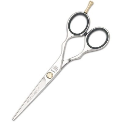 Tesoura de corte profissional em aço inoxidável com anilhas pretas