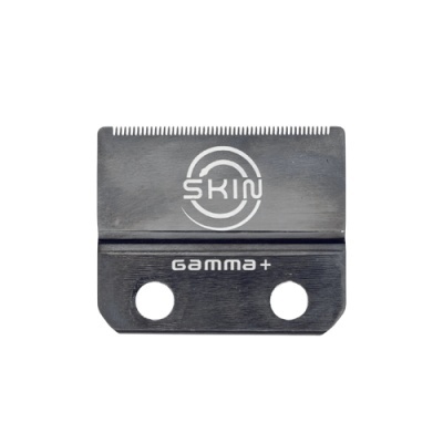 Lâmina preta para máquina de cabelo com textos SKIN e GAMMA+